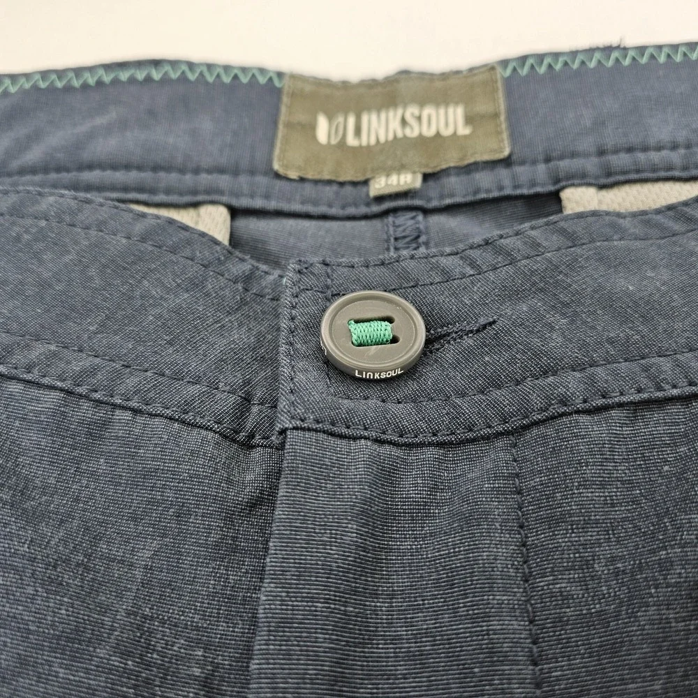 Linksoul 5 Pocket Boardwalker Golf Pants Mens 34R (34×29) Dark Gray